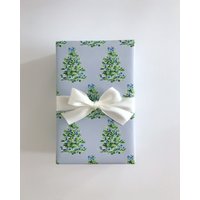 Wrapping Paper: Oh Christmas Tree Blue
