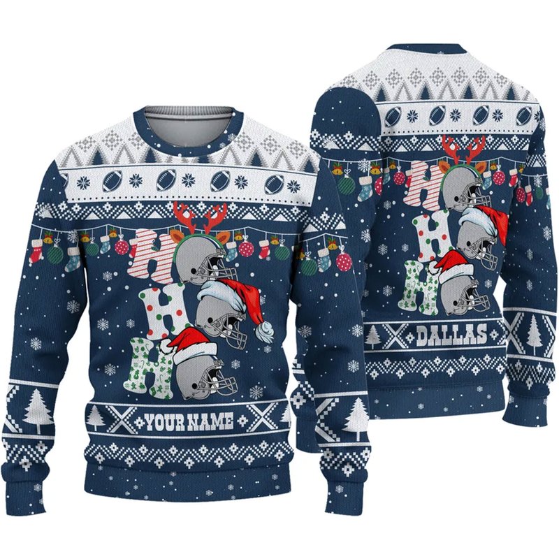 Customized Dallas Christmas Men Ugly Sweater — Chandails pour hommes