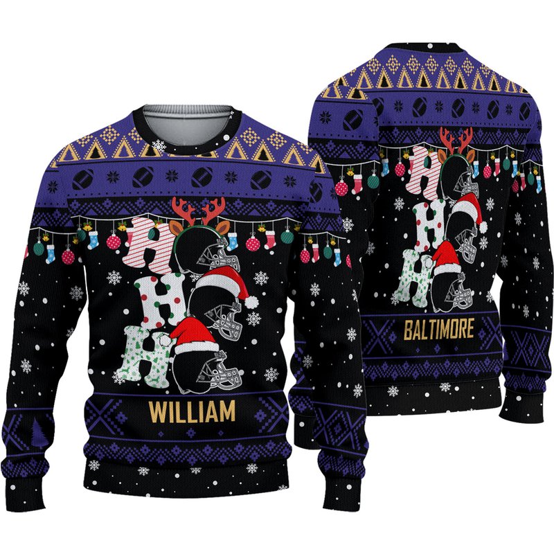 Christmas Gift, Customized Baltimore Ugly Christmas 3d Sweater — Chandails pour hommes