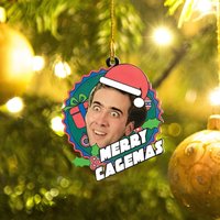 Merry Cagemas Nicolas Cage Shaped Ornament, Saint Nicolas Ornament — Ornaments