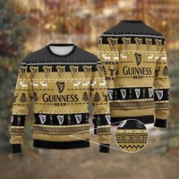 Guinness Beer Christmas Ugly Sweater 3d, Christmas