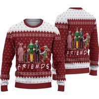 Christmas Friends Home Alone Elf Grinc.h Ugly Knitted Christmas Sweater
