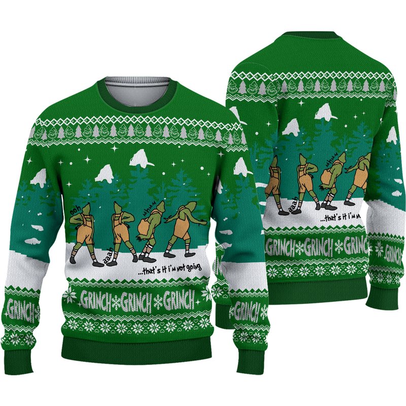 That's It I'm Not Going Christmas Ugly Sweater Knitted Christmas Sweater — Chandails pour hommes