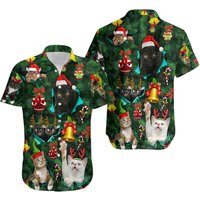 Christmas Cats Hawaiian Shirt