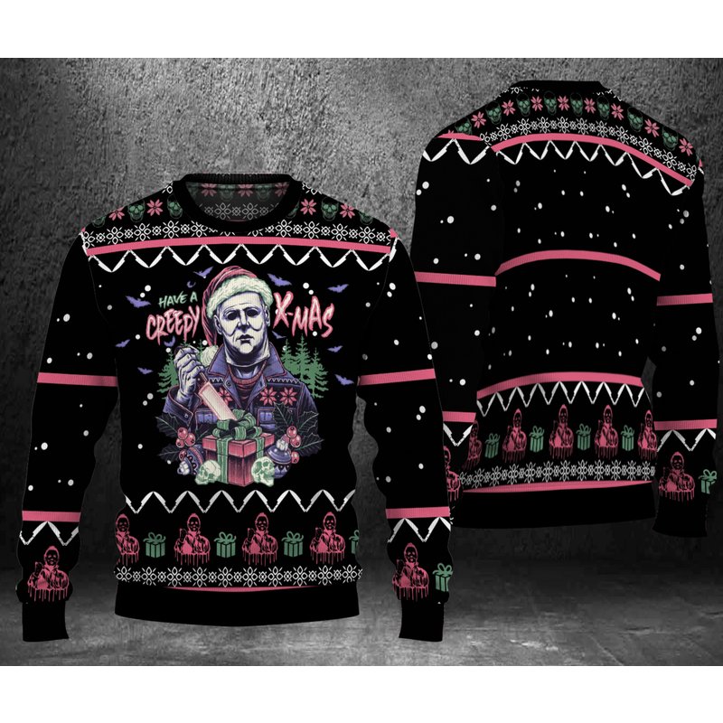 Michael Myers Have A Creepy X-mas Ugly Sweater 3d — Chandails pour hommes