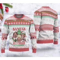 Santas Sleighers Christmas Rock Tour Ugly Sweater