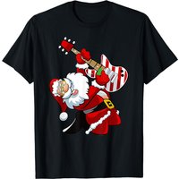 Santa Claus Play Guitar Matching Family Christmas Pajamas T-shirt