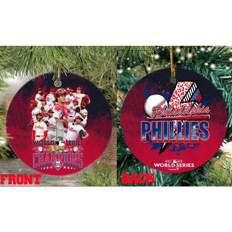 Philadelphia Baseball Team, Baseball Fan Gift, Xmas Holiday Ornament — Ornaments