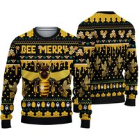 Bee Merry Ugly Knitted Christmas Sweater