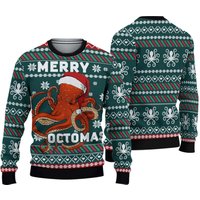 Merry Octopus Ugly Knitted Christmas Sweater