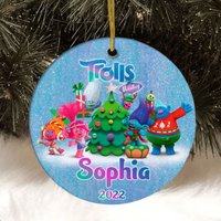 Personalized Trolls Christmas Ornament, The Snack Pack Kids Christmas Ornament