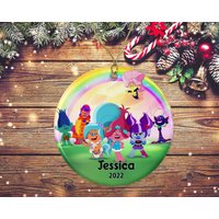 Personalized Trolls Christmas Ornament, Trolls Holiday Ornament