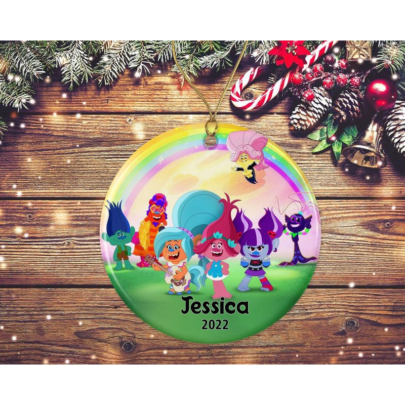 Personalized Trolls Christmas Ornament, Trolls Holiday Ornament — Ornements