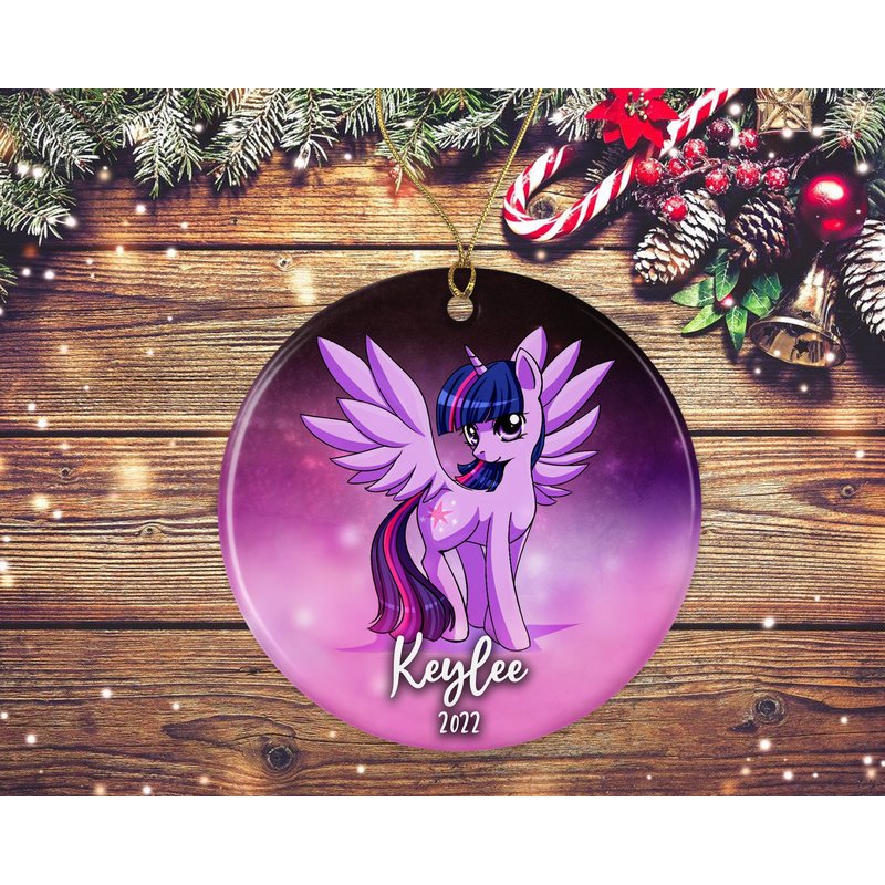 Personalized My Little Pony Ornament, Cute Twilight Sparkle — Ornaments