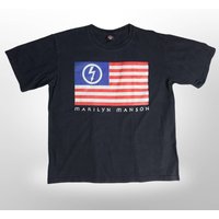 True Vintage Vtg 90s Marilyn Manson American Antichrist Shirt — T-shirts pour hommes