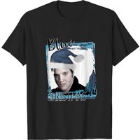 Elvis Blue Christmas T Shirt - Christmas Graphic Tee - Holiday T-shirt — T-shirts pour hommes