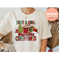 Just A Girl Who Loves Christmas T-shirt — T-shirts pour hommes