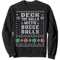 Bocce Balls Ugly Christmas Pattern Italian Sweatshirt