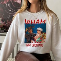 Wham Last Christmas Crewneck Sweatshirt, George Michael Last Christmas Sweatshirt — Sweats à capuche pour hommes