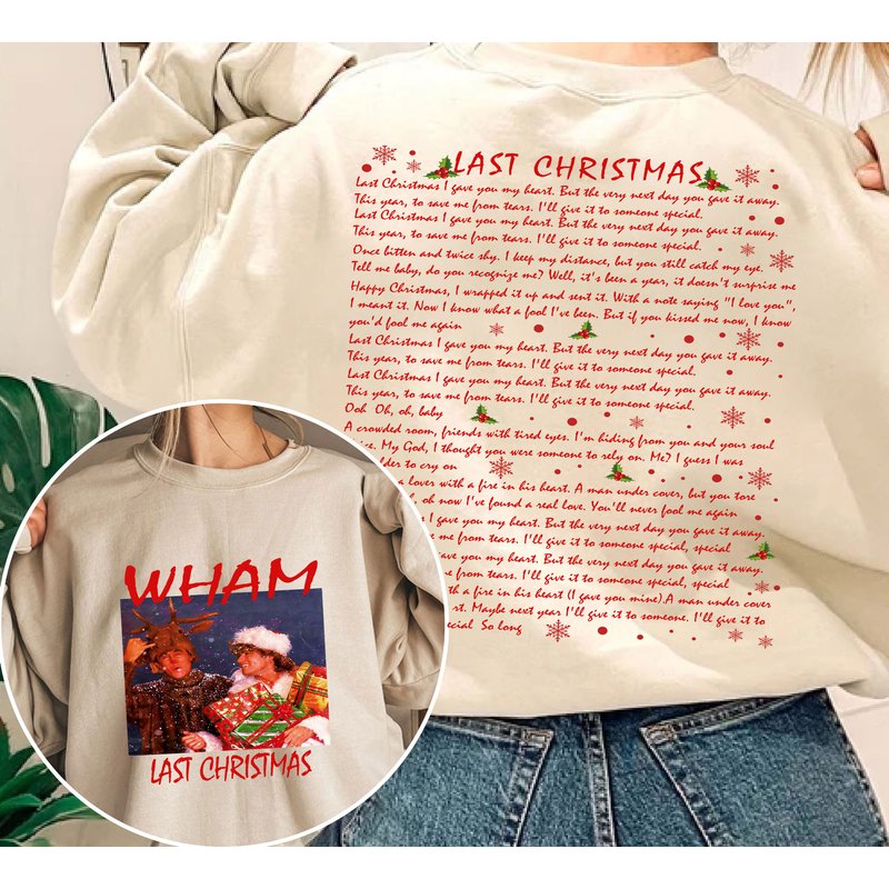 Wham Christmas Sweatshirt, Last Christmas Shirt, Xmas Santa Shirt — Sweats à capuche pour hommes
