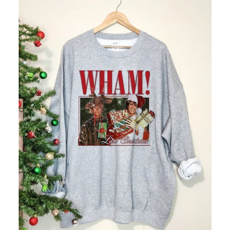 Wham Last Christmas Sweatshirt, George Michael Wham Last Christmas Sweatshirt — Sweats à capuche pour hommes