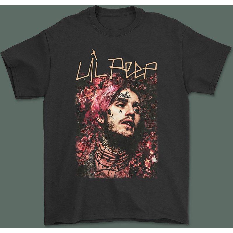 Lil Peep Shirt Black Bo Music Hip Hop Rap Trap Gustav T-shirt — T-shirts pour hommes