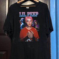 Lil Peep Shirt Boxing, Rap Hip Hop, 90's Bootleg Prtin Art T Shirt — T-shirts pour hommes