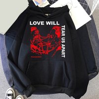 Lil Peep Shirt "love Will Tear Us Apart"/ Punk Hoodie — Sweats à capuche pour hommes