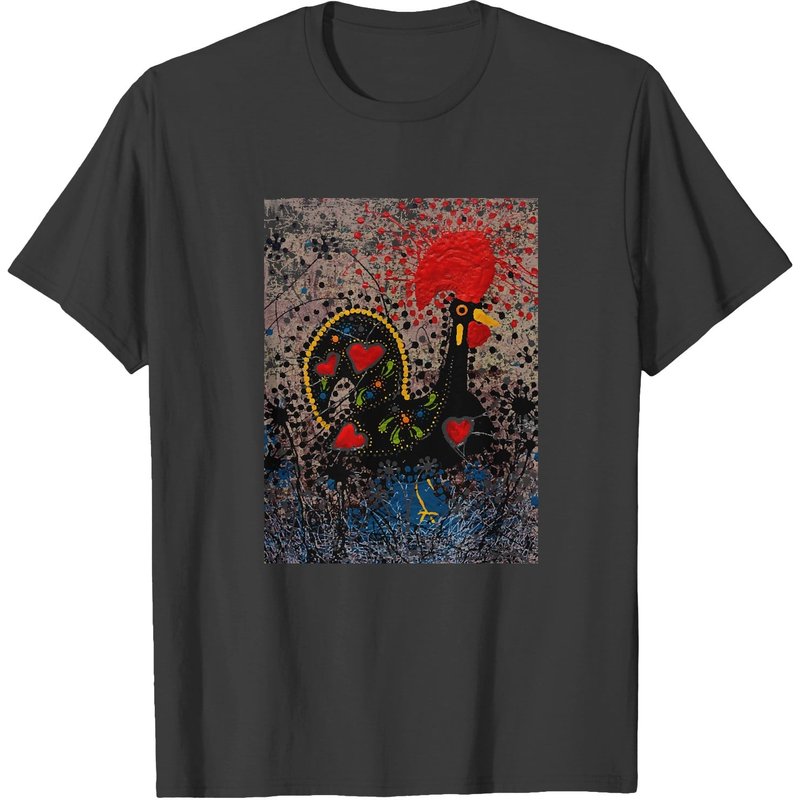 Galo De Barcelos Portuguese Rooster 2 T-shirts — T-shirts pour hommes