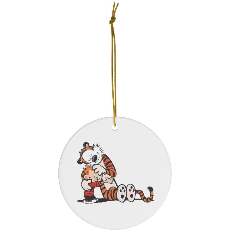 Calvin And Hobbes Round Ceramic Ornaments — Ornaments