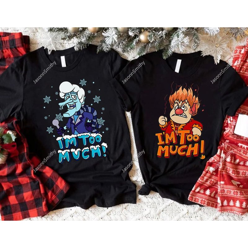 Heat And Snow Misers Sweatshirt, Miser Brothers Christmas Sweater T-shirt — T-shirts pour hommes