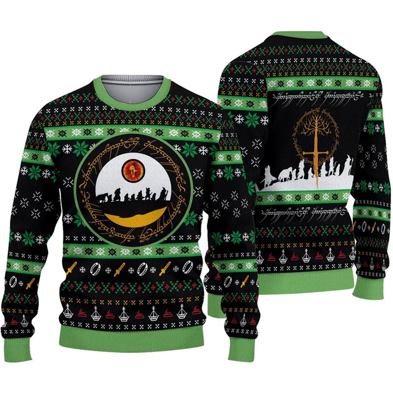 Sauron Eye Lotr Ugly Christmas Sweater — Chandails pour hommes