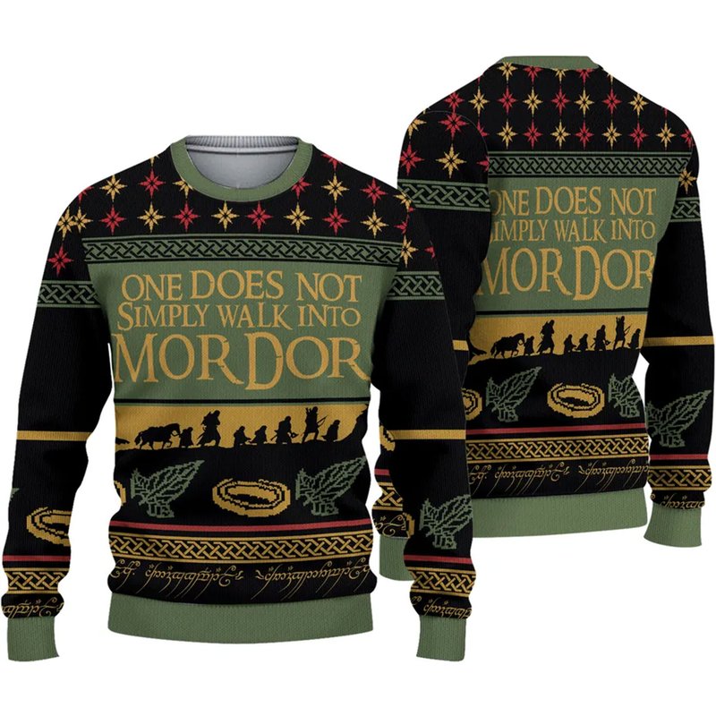 Lort One Mordor Ugly Christmas Sweater — Chandails pour hommes