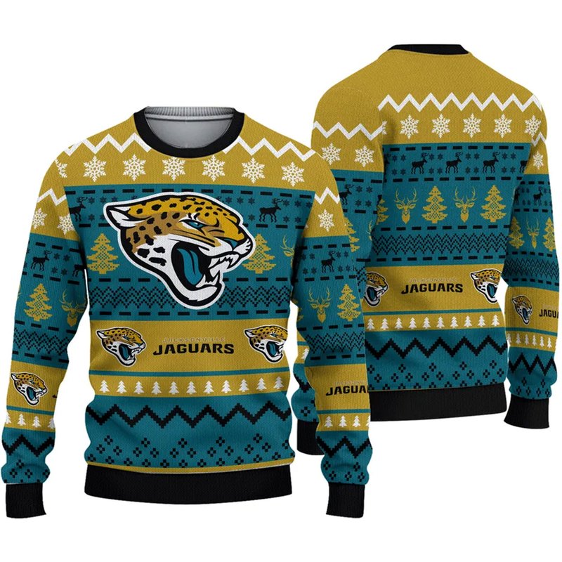 Jacksonville Football Ugly Christmas Sweater — Chandails pour hommes