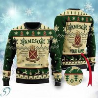 Personalized Jameson Irish Whiskey Sweater, Xmas Sweater, Ugly Christmas 3d Sweater