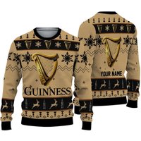 Personalized Guinness Beer Christmas Ugly Sweater Ugly Christmas 3d Sweater