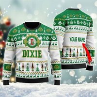 Personalized Dixie Beer Ugly Christmas Sweater Ugly Christmas 3d Sweater
