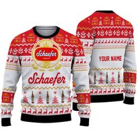 Personalized Schaefer Beer Ugly Christmas Sweater