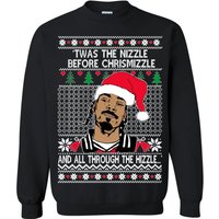 Ugly Christmas Sweater Snoop Dogg 'twas The Nizzle Before Chrismizzle Sweatshirt — Sweats à capuche pour hommes
