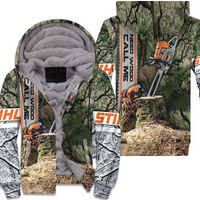 Stihl Need Wood Call Me Logo For Lovers 3d Zip Hoodie — Sweats à capuche pour hommes