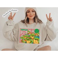Teenage Mutant Ninja Turtles Pizaa Christmas Sweatshirt — Sweats à capuche pour hommes