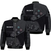 Sony Playstation Controller 3d Men's Bomber Jacket — Casual & Bomber Jackets