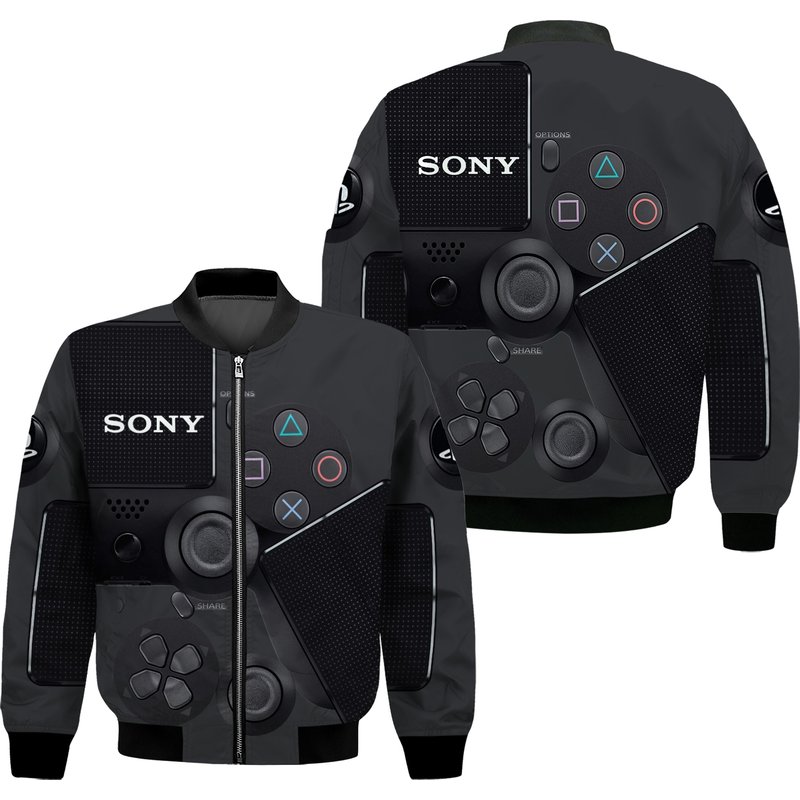 Sony Playstation Controller 3d Men's Bomber Jacket — Blousons et vestes légères