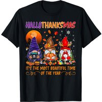 Happy Hallothanksmas Cute Gnomes Fall Halloween Women Girls T-shirt — T-shirts pour hommes