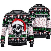 Skull Xmas Ugly Christmas 3d Sweater