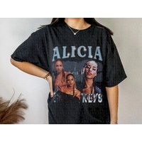 Alicia Keys Shirt - 90s Vintage X Bootleg Style Rap Tee, Gifts For Him — T-shirts pour hommes