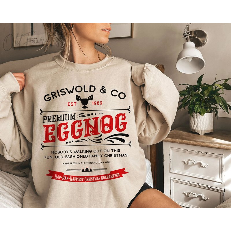 Griswold & Co Premium Eggnog Sweatshirt, Christmas Tree Farm Sweatshirt