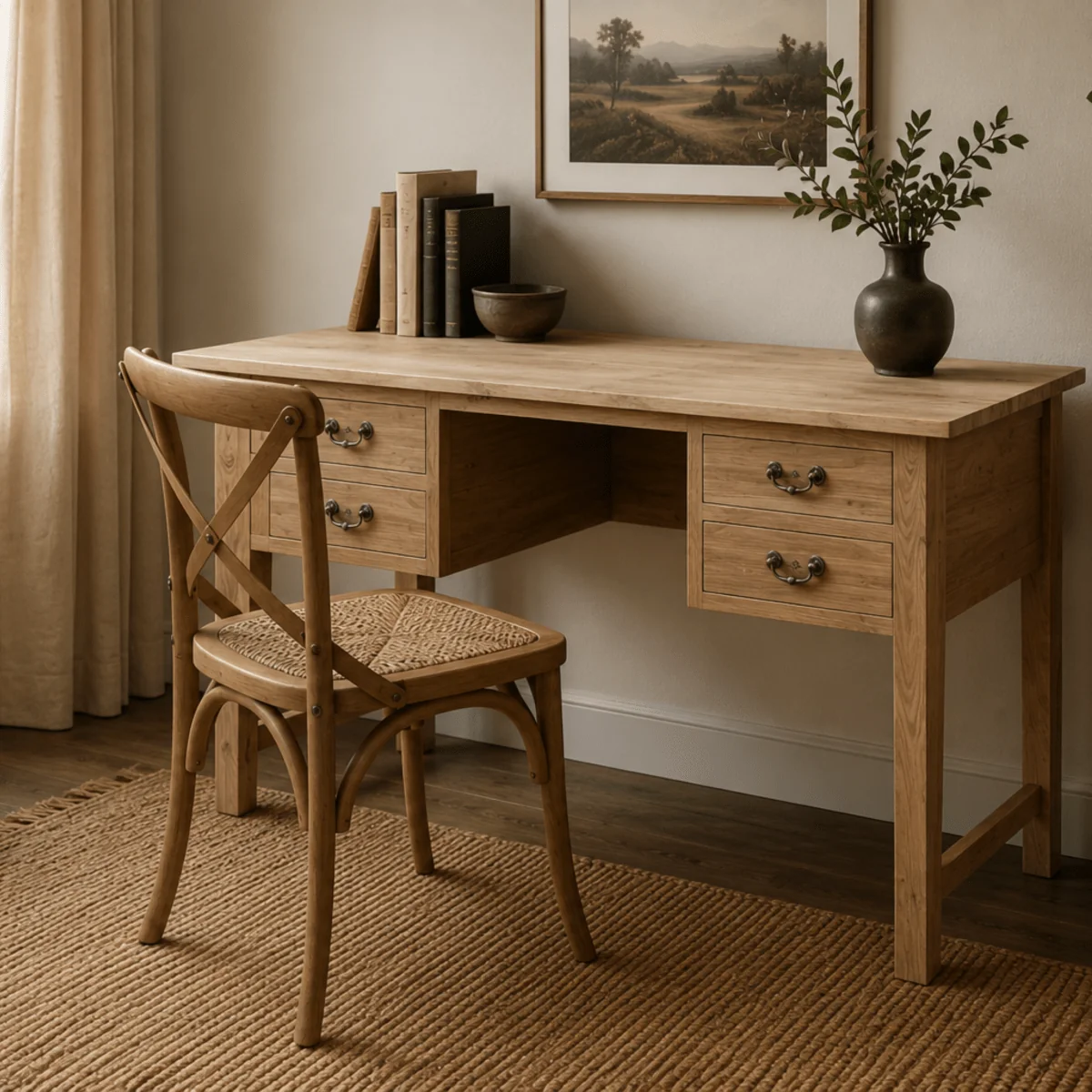 Modern Karigar Rebel Study Table with 5 Drawers — Office Desks