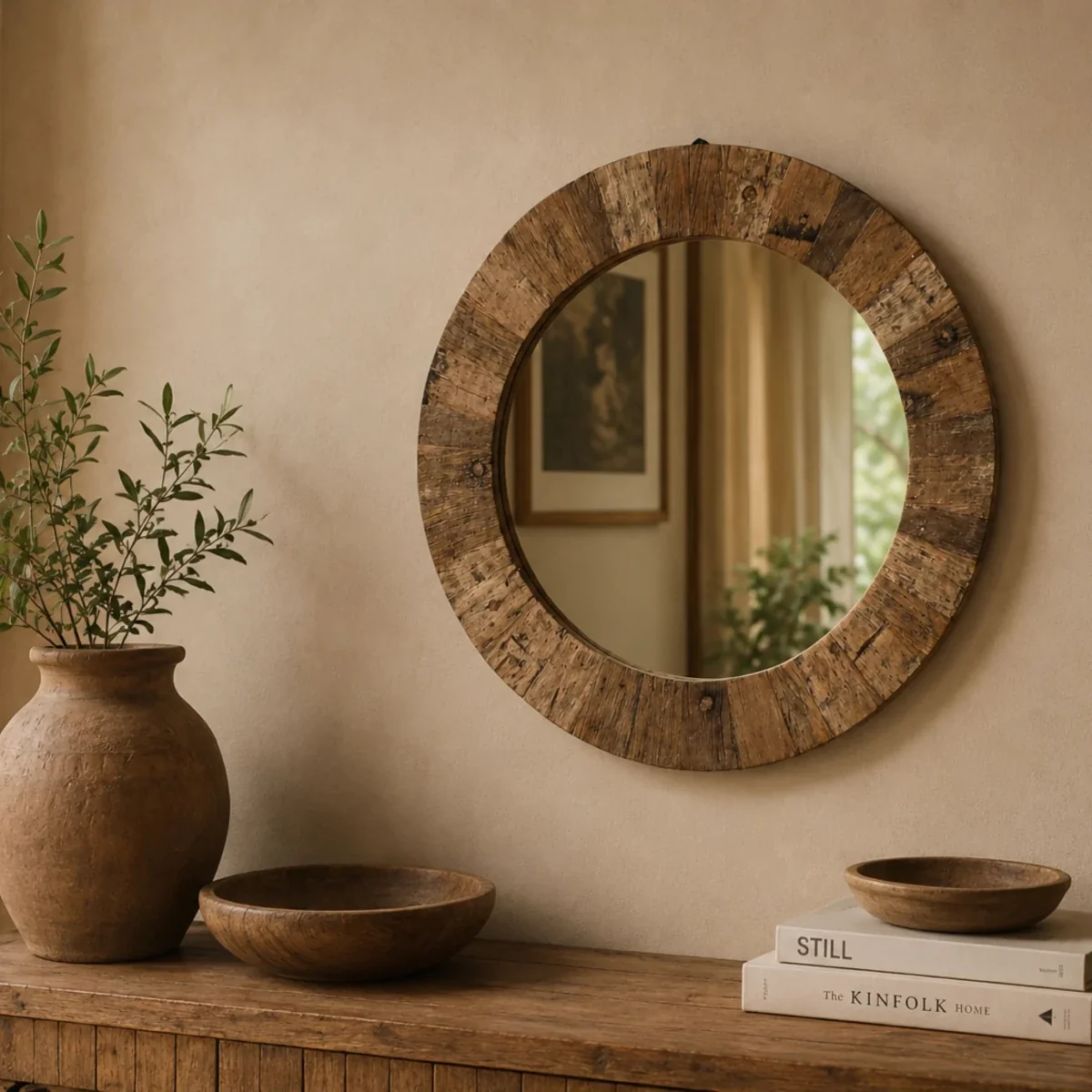 Miroir Rond Ancien par THE VINTAGE REALM — Miroirs muraux