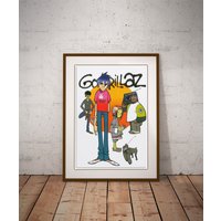 Gorillaz Poster, Gorillaz Music Poster, Virtual Band Print Art — Posters & Prints